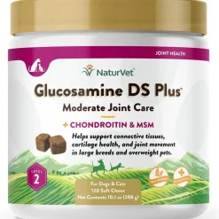 NaturVet Glucosamine DS Plus Level 2 Soft Chews with Chondroitin & MSM for Dogs & Cats