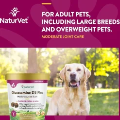 NaturVet Glucosamine DS Plus Level 2 Soft Chews with Chondroitin & MSM for Dogs & Cats