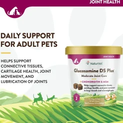 NaturVet Glucosamine DS Plus Level 2 Soft Chews with Chondroitin & MSM for Dogs & Cats