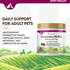 NaturVet Glucosamine DS Plus Level 2 Soft Chews with Chondroitin & MSM for Dogs & Cats