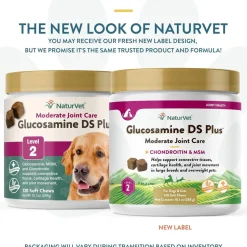 NaturVet Glucosamine DS Plus Level 2 Soft Chews with Chondroitin & MSM for Dogs & Cats