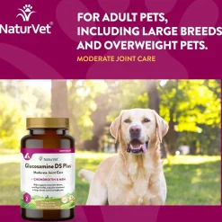 NaturVet Glucosamine DS Plus Level 2 Chewable Tablets with Chondroitin & MSM for Dogs & Cats