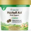 NaturVet Hairball Aid Daily Support Soft Chews with Pumpkin for Cats, 60 count