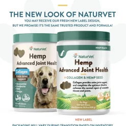 NaturVet Hemp Advanced Joint Health Soft Chews for Dogs