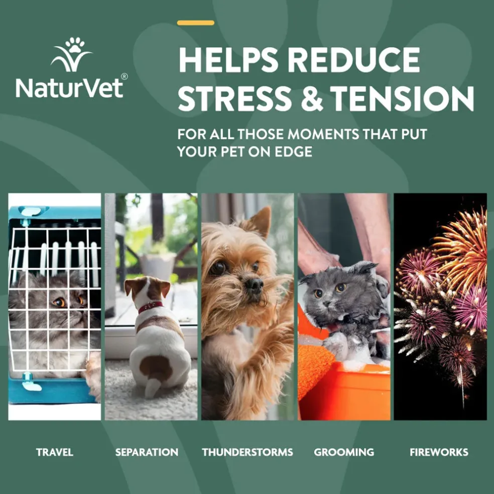 NaturVet Hemp Quiet Moments Calming Drops Hemp Oil for Dogs & Cats, 1-oz