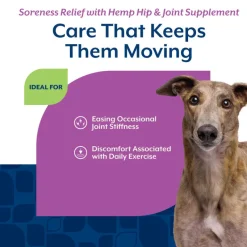 NaturVet Hip & Joint Soreness Relief Bacon & Chicken Flavor for Dogs, 60 count