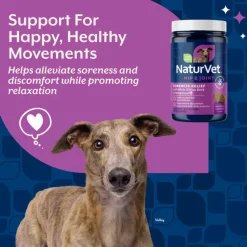 NaturVet Hip & Joint Soreness Relief Bacon & Chicken Flavor for Dogs, 60 count