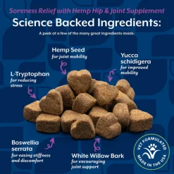 NaturVet Hip & Joint Soreness Relief Bacon & Chicken Flavor for Dogs, 60 count
