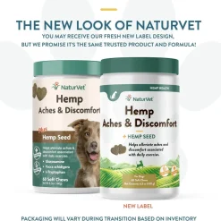 NaturVet Hip & Joint Soreness Relief Bacon & Chicken Flavor for Dogs, 60 count