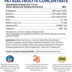 NaturVet Pet Electrolyte Concentrate for Dogs & Cats, 16-oz