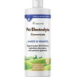 NaturVet Pet Electrolyte Concentrate for Dogs & Cats, 16-oz