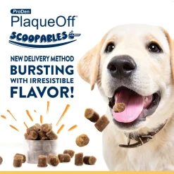 NaturVet ProDen PlaqueOff Scoopables Dental Treat for Large & Giant Breed, 45 scoops