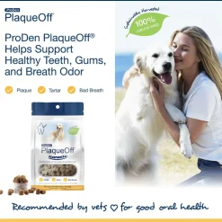 NaturVet ProDen PlaqueOff Scoopables Dental Treat for Large & Giant Breed, 45 scoops
