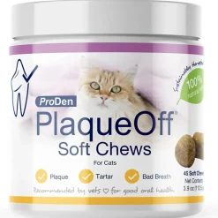 NaturVet Proden PlaqueOff Soft Chews for Cats, 45 count