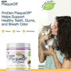 NaturVet Proden PlaqueOff Soft Chews for Cats, 45 count