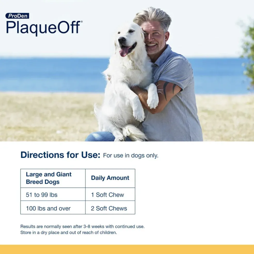 NaturVet Proden PlaqueOff Soft Chews for Large & Giant Breed Dogs