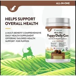 NaturVet Puppy Daily Care Multi-Benefit 6-in-1 Support For Puppies (60 Soft Chews)