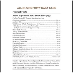 NaturVet Puppy Daily Care Multi-Benefit 6-in-1 Support For Puppies (60 Soft Chews)