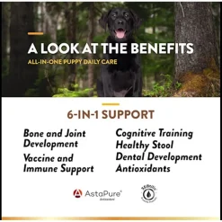 NaturVet Puppy Daily Care Multi-Benefit 6-in-1 Support For Puppies (60 Soft Chews)