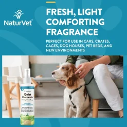 NaturVet Quiet Moments Herbal Calming Room Spray for Dogs, 8-oz