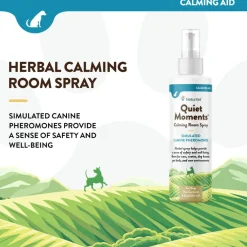 NaturVet Quiet Moments Herbal Calming Room Spray for Dogs, 8-oz