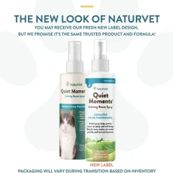 NaturVet Quiet Moments Herbal Calming Room Spray for Cats, 8-oz