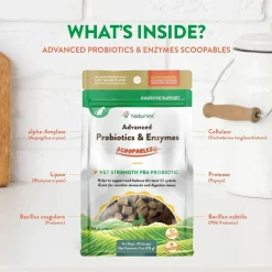 NaturVet Scoopables Advanced Probiotics & Enzymes Plus Vet Strength PB6 Probiotic for Dogs, 11-oz
