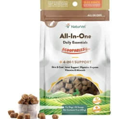 NaturVet Scoopables All-In-One Daily Essentials Plus 4-in-1 Support for Dogs, 11-oz