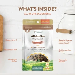 NaturVet Scoopables All-In-One Daily Essentials Plus 4-in-1 Support for Dogs, 11-oz