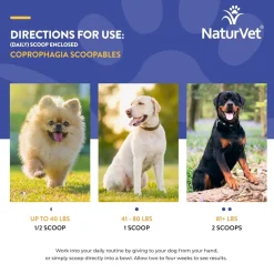 NaturVet Scoopables Coprophagia Stool Eating Deterrent Plus Breath Aid for Dogs, 11-oz