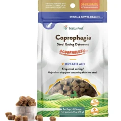 NaturVet Scoopables Coprophagia Stool Eating Deterrent Plus Breath Aid for Dogs, 11-oz