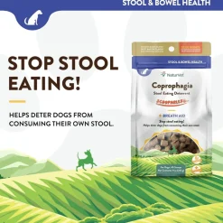 NaturVet Scoopables Coprophagia Stool Eating Deterrent Plus Breath Aid for Dogs, 11-oz