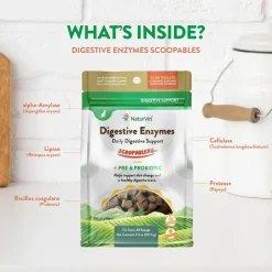 NaturVet Scoopables Digestive Enzymes Daily Digestive Support Plus PRE & Probiotic for Cats, 5.5-oz