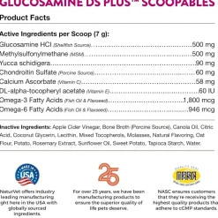 NaturVet Scoopables Glucosamine DS Plus Level 2 Plus Omega-3 & 6 Fatty Acids for Dogs, 11-oz