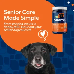 NaturVet Senior Daily Care Multi-Benefit 8-in-1 Support For Dogs (60 Soft Chews)