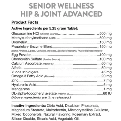 NaturVet Senior Wellness Hip & Joint Chewable Tablets Advanced Plus Omega-3 for Dogs, 40 count