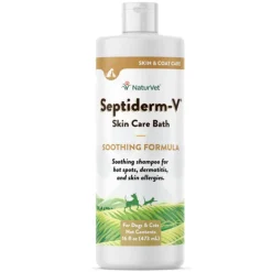 NaturVet Septiderm-V Skin Care Bath for Dogs & Cats, 16-oz