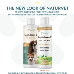 NaturVet Septiderm-V Skin Care Bath for Dogs & Cats, 16-oz