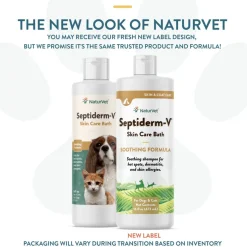 NaturVet Septiderm-V Skin Care Bath for Dogs & Cats, 16-oz