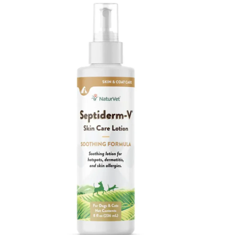 NaturVet Septiderm-V Skin Care Lotion for Dogs & Cats, 8-oz