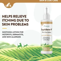 NaturVet Septiderm-V Skin Care Lotion for Dogs & Cats, 8-oz