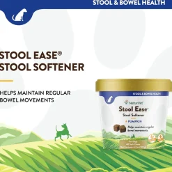 NaturVet Stool Ease Soft Chews Stool Softener with Pumpkin for Dogs, 40 count