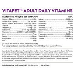 NaturVet VitaPet Adult Daily Vitamins Plus Breath Aid Soft Chews for Dogs, 60 count