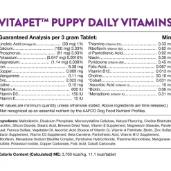 NaturVet VitaPet Puppy Plus Breath Aid Chewable Tablets Multivitamin for Dogs, 60 count