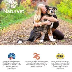 NaturVet VitaPet Senior Daily Vitamins Plus Glucosamine Dog Supplement, 60 count
