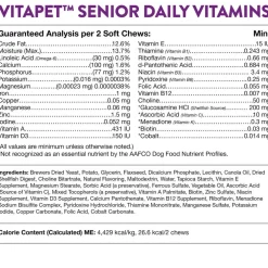 NaturVet VitaPet Senior Daily Vitamins Plus Glucosamine Dog Supplement, 60 count