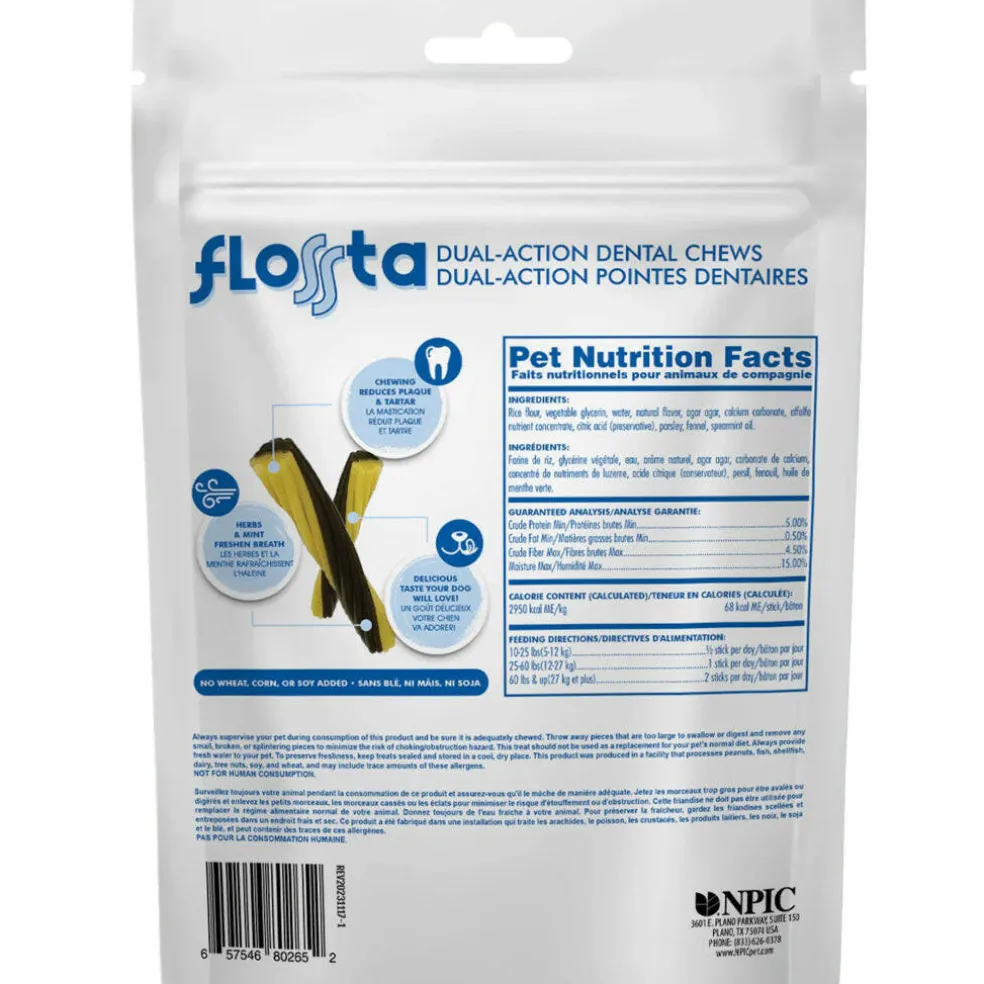 N-Bone FLOSSta Dual Action Mint Flavor Dental Dog Chews