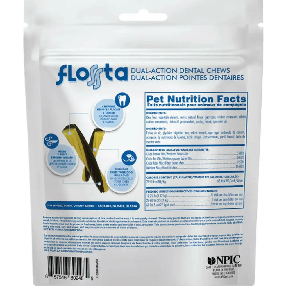 N-Bone FLOSSta Dual Action Mint Flavor Dental Dog Chews