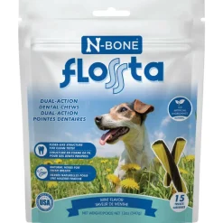 N-Bone FLOSSta Dual Action Mint Flavor Dental Dog Chews