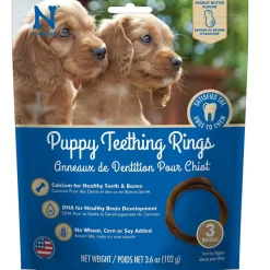 N-Bone Puppy Teething Rings, Peanut Butter Flavor, 3 count